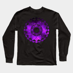 Purple Mandala Long Sleeve T-Shirt